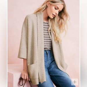 Oversized 100% Cashmere Kimono Sweater Cardigan - Sz Small